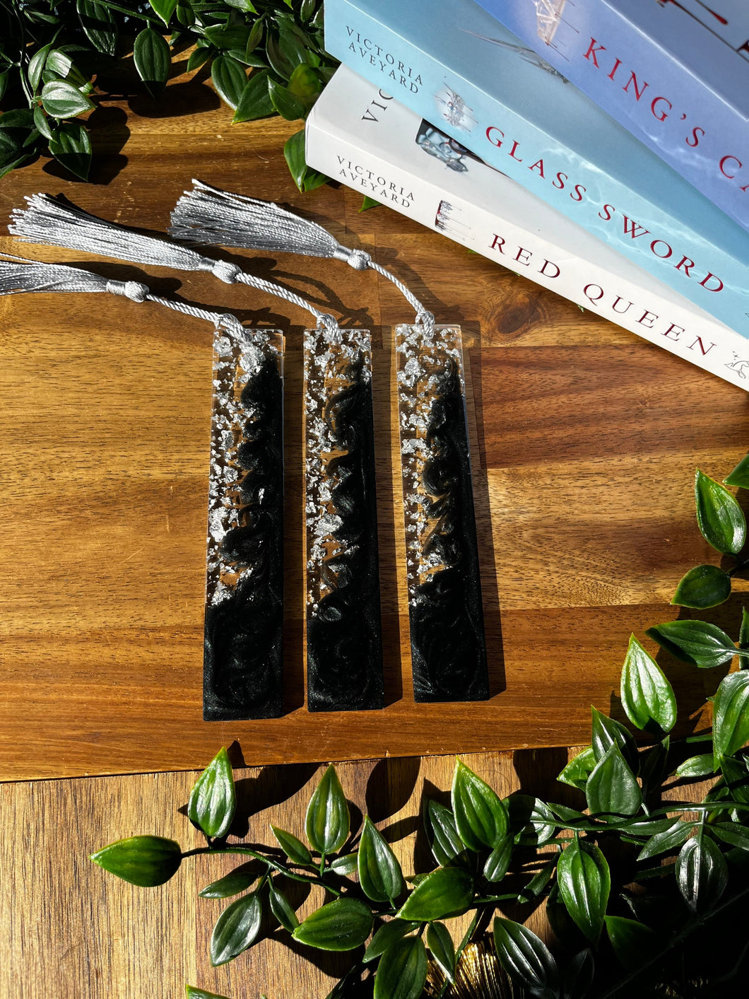 Black Diamond Resin Bookmarks