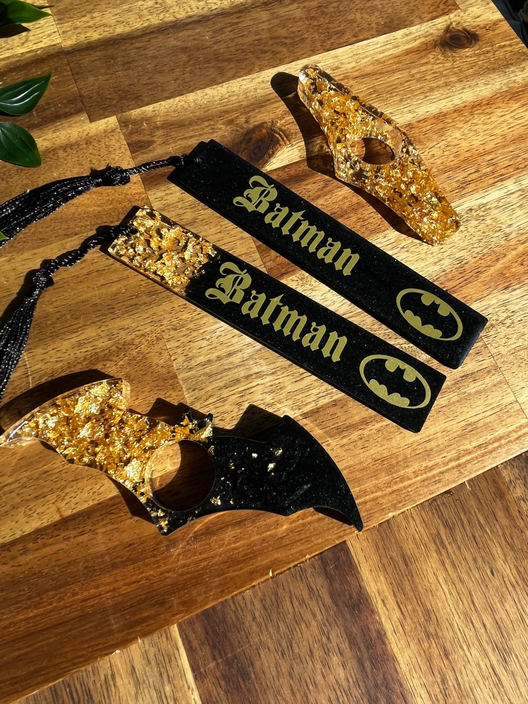 Batman inspired resin Bookmark