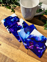 Load image into Gallery viewer, Purple Violet Resin Coasters
