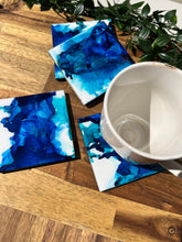 Load image into Gallery viewer, Deep Blue Resin Coasters
