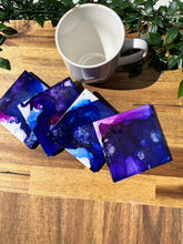 Load image into Gallery viewer, Purple Pools Resin Coasters
