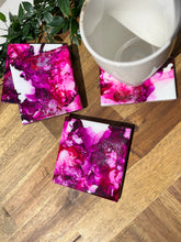 Load image into Gallery viewer, Dark Pink Sunrise Resin Coasters
