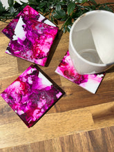 Load image into Gallery viewer, Dark Pink Sunrise Resin Coasters
