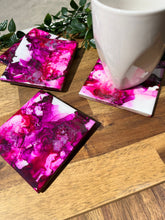 Load image into Gallery viewer, Dark Pink Sunrise Resin Coasters
