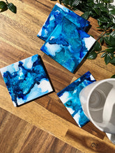 Load image into Gallery viewer, Blue Splash Resin Coasters
