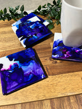 Load image into Gallery viewer, Purple Violet Resin Coasters
