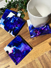 Load image into Gallery viewer, Purple Violet Resin Coasters
