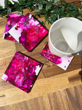 Load image into Gallery viewer, Pink Explosion Resin Coasters
