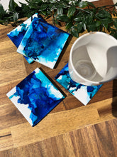 Load image into Gallery viewer, Deep Blue Resin Coasters
