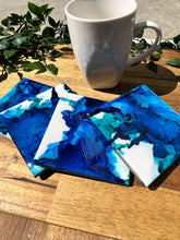 Load image into Gallery viewer, Deep Blue Resin Coasters
