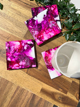 Load image into Gallery viewer, Dark Pink Sunrise Resin Coasters
