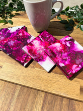 Load image into Gallery viewer, Dark Pink Sunrise Resin Coasters
