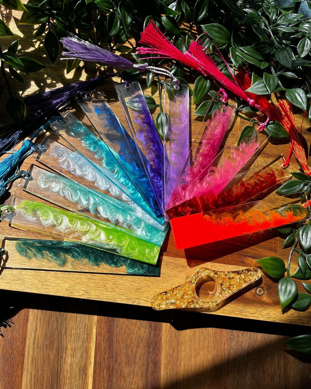 Clear colours Resin Bookmarks