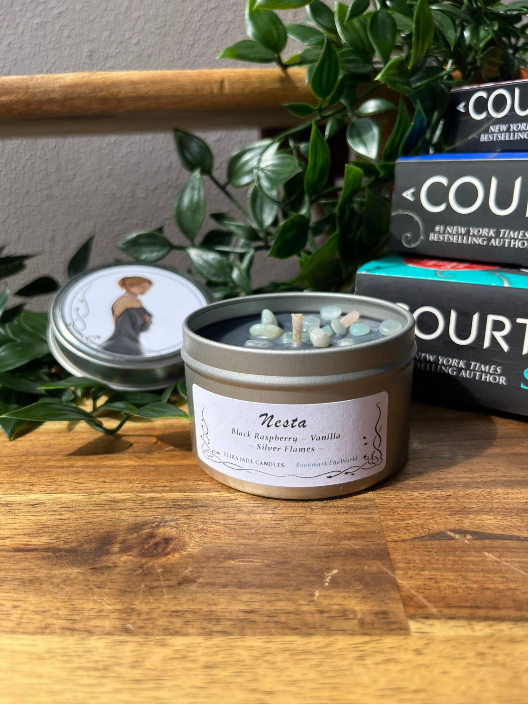 Nesta Archeron travel tin Acotar inspired Candles